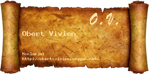 Obert Vivien névjegykártya